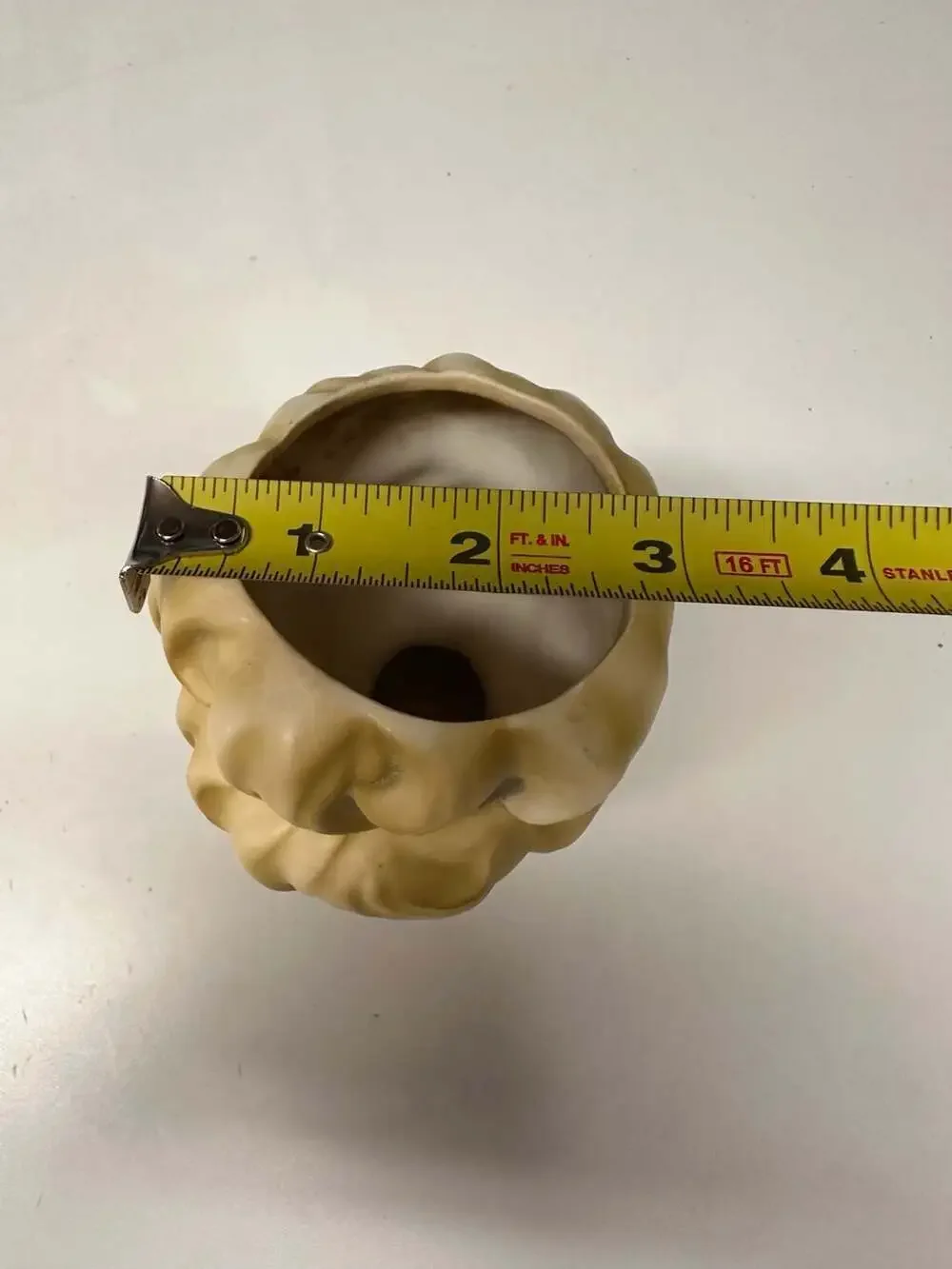 Vintage Rubens Lady Head Vase 485 Yellow Hair Pearls Planter
